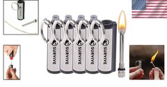 5 Count Compact and Refillable Permanent Matches – Windproof Fire Starter