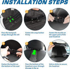 Universal Tactical Vehicle Back Seat Organizer With 3 Detachable Pouches