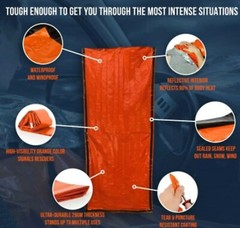 Outdoor Waterproof Survival Thermal Emergency Sleeping Bag Bivy Sack