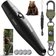 Bear Horn – 125± dB Loud Safety Alarm with Compass & Retractable Hook, Compac…