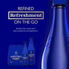 Saratoga Sparkling Water Bottles, 24-Pack – Carbonated Spring Bottled Water –…