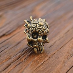 KMOATIM Skull Brass Paracord Bead, Antique 0.28 cubic inches, Spider