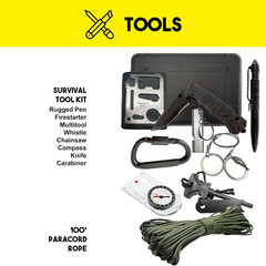 2 Person 72 Hour Bug Out Bag Backpack Survival Kit – Fully Loaded Go Bag Emergen