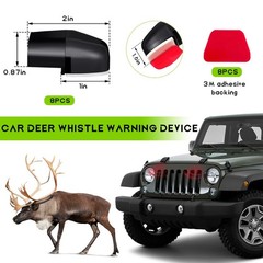 4 PCS Deer Whistles for Car, Automotive Deer Warning Whistle Devices, Animal War
