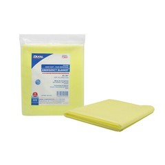 Emergency Blanket (Heavy Duty – Fluid Impervious) – Yellow – 54 X 80″ – Dukal