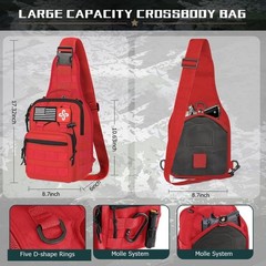 262Pcs Survival Gear and Supplies Kit with First Aid and Crossbody Bag Emergency