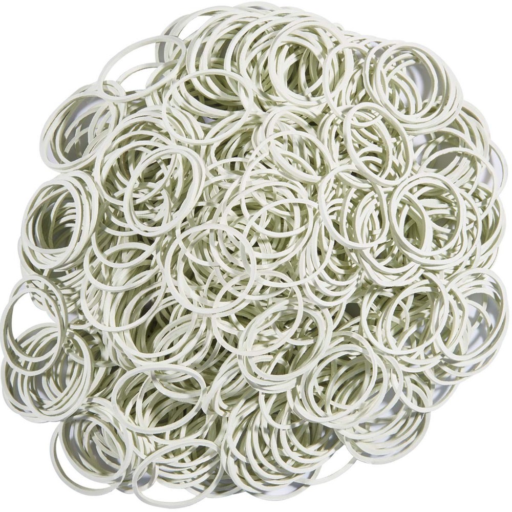 AMUU Rubber Bands 500pcs White about 1.2inch Small 500PCS, White-500pcs