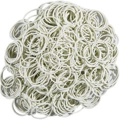 AMUU Rubber Bands 500pcs White about 1.2inch Small 500PCS, White-500pcs