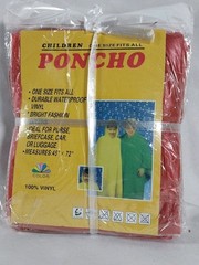 Lot of 8 Rain Ponchos 4 Adult 4 Children Ideal For Outdoors Camping Hiking