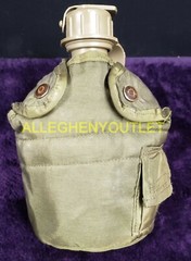 GENUINE USGI US MILITARY 1 QUART WATER CANTEEN AND COVER ARMY OD GREEN VGC
