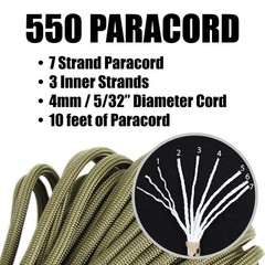 550 Paracord Survival Bracelet with Light, Ferro Rod Fire Starter, Scraper To…