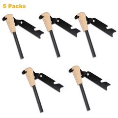 5x Fire Starter Flint Steel Striker Survival Kit Ferro Rod Camping Outdoor Tool