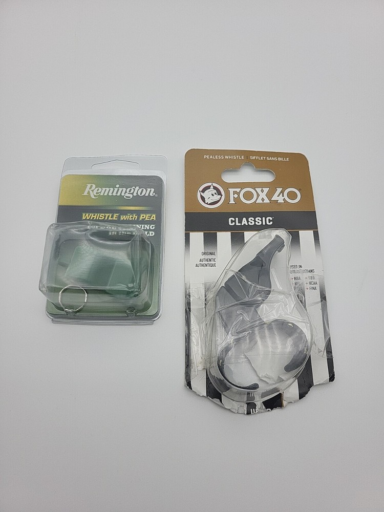 Fox 40 Classic Official Whistle with Fingergrip/Remington Whistle with Pea