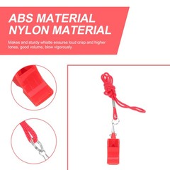 3Pcs Reusable ABS Red Outdoor Emergency Survival Whistles Keychain