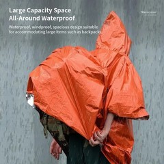 Reusable Mylar Thermal Blanket Poncho Emergency Survival Rain Camping Gear 1/2PC
