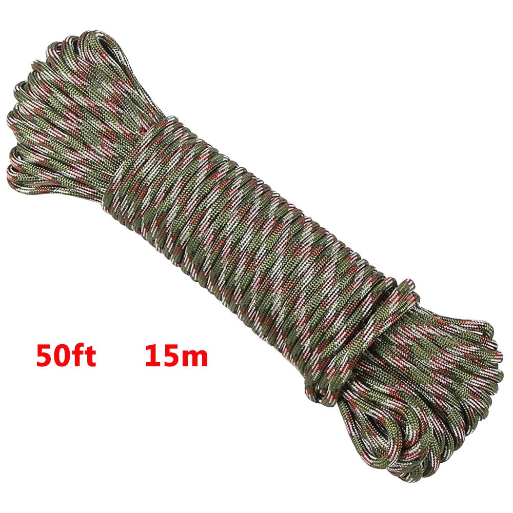 550lb Paracord Strong Nylon 7 Strands Type III Mil-Spec Parachute Cord 50-1000ft