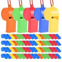 WSYUB 72Pcs Plastic Whistles, Bulk Whistles, Training Sports Whistles | Loud Toy