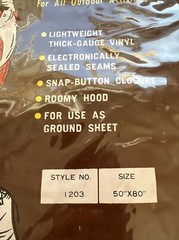 Vinyl Poncho Complete with Hood 50″ X 80″ For Outdoor Rain NEW