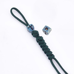 Titanium Lanyard with Cross Alloy Paracord Beads