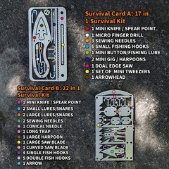 12-Piece Survival Multitool Card EDC Kit for Camping, Hunting, Fishing, Hiking