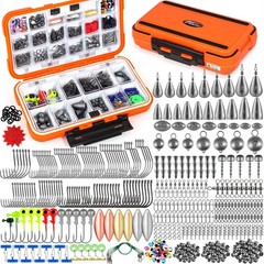 PLUSINNO Fishing Gear Accessories 7.9″ x 4.3″ x 2″, 449PCS Tackle Kit