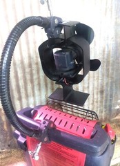 Mr. Heater «Buddy» Single Tank Wood Stove, Heat Powered Fan Mount. Custom Built.
