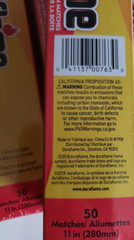Qty (2) – Duraflame Long Stem Matches – 50 x 2 Boxes – 11″ Inches Strike on Box
