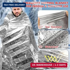 SecuCaptain Survival Emergency Thermal Blankets: 4/10/25/30/50/75/100 PCS Extra