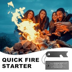 Fire Starter Survival Kit, Magnesium Waterproof Matches Ferro Flint 2 Pack