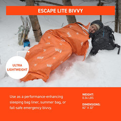 S.O.L. Survive Outdoors Longer SOL Escape Lite Bivvy – Reflects up to 70% Body H