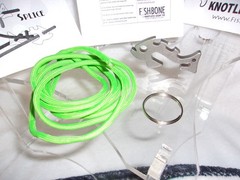 Fish Bone Knotless Rope Tie – Piranha – SEALED NEW IN PACKAGE fluorescent green