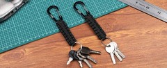 Carabiner Keychain,Paracord Keychain Small Aluminum Clip D Ring for Camping,