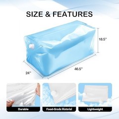 100Gallon Bathtub Bladder for Emergency Water Storage, BPA-Free Water Container