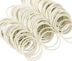 600Pcs 1inch Small Rubber Bands Stretchable Elastics White