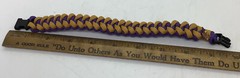 Paracord Survival Bracelet 9.5” Long Purple & Gold Minnesota Vikings Colors NICE