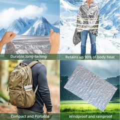 5-30pc Outdoor Emergency Gold-sliver Survival Blanket Waterproof First Aid Rescu