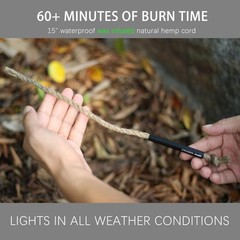 Aluminum Bellows Tube Sleeve and Hemp Cord for Fire Starting (2)
