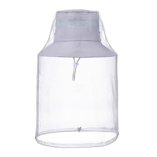 Kids Mosquito Head Net Hat – Bug Cap UPF 50+ Sun Protection for Light Grey 01