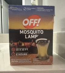 OFF! MOSQUITO REFILLABLE LAMP – INCLUDES LAMP, CADDY, DIFFUSER, AND CANDLE – NIP