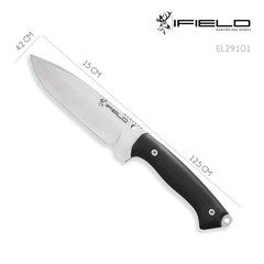 iFIELD Survival Knife Workout MOVA Satin Blade, Includes Sheath, Survival Kni…