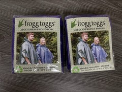 2 X Frogg Toggs Adult Emergency Poncho Purple One Size Fits All 44″W x 40″L NWT