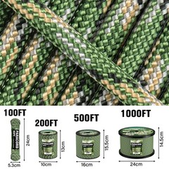 HOKENITY Paracord Rope 750 – Parachute para Cord 4mm 11 Strand Spool Rope Uti…