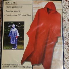 Old Mill Rain Poncho Blue 100% Waterproof Durable Seams 52″ x 80″ RN104291