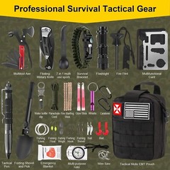 XUANLAN Emergency Survival Kit, Outdoor Survival Gear Tool with Survival Brac…