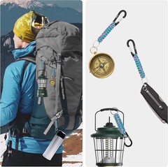 Carabiner Keychain,Paracord Keychain Small Aluminum Clip D Ring for Camping,