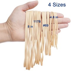 Rubber Bands Assorted Sizes 0.5lbs 4 sizes large rubber bands heavy Beige