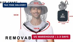2 Pack Mosquito Head Net Mesh Bug Face Net for Hiking Gnat Fly Protection