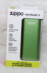 New Zippo green HeatBank 3 Rechargeable Hand Warmer
