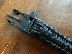 FLIPITSF 6 IN 1 PARACORD BLACK BRACELET MULTI TOOL EDC OUTDOOR SURVIVAL CAMPING