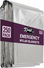 Emergency Mylar Blanket Pack of 25 Lightweight Thermal Reflective Survival